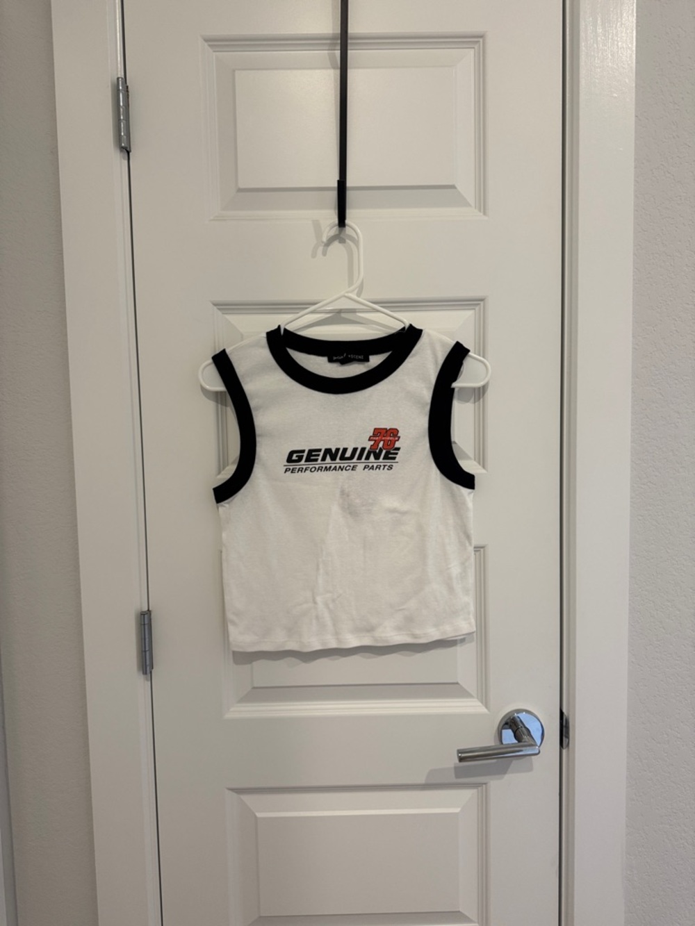 Genuine Performance Parts White & Black Sleeveless Tank Top
